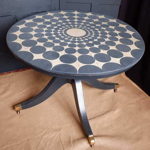 Antique Georgian Tilt Top ROUND Painted Shabby Chic Bespoke Paint Dining Table F&B