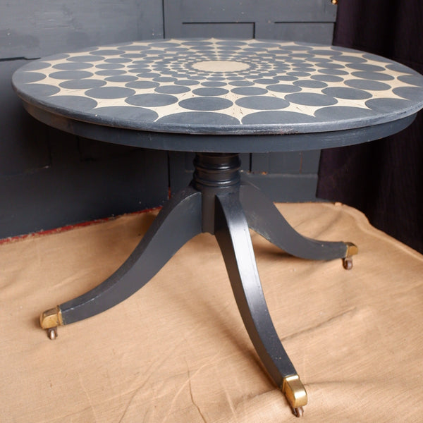 Antique Georgian Tilt Top ROUND Painted Shabby Chic Bespoke Paint Dining Table F&B