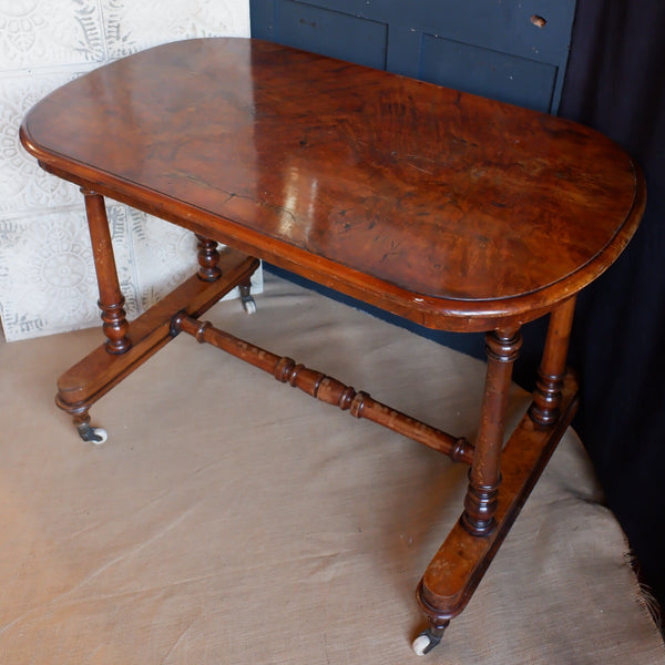 Antique Victorian WALNUT Library Serving Console Sofa Table Writing Office Desk