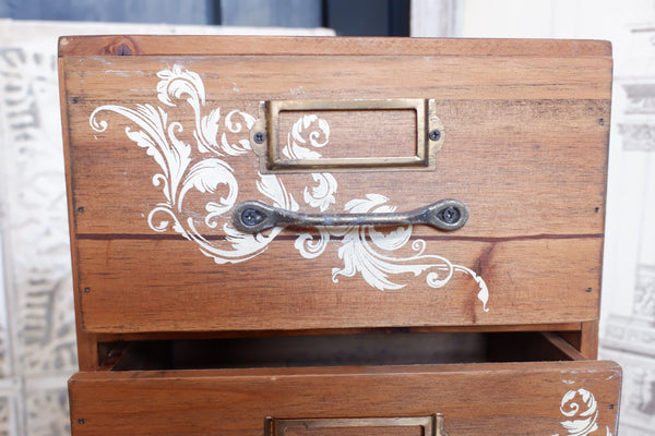 New Vintage Retro Industrial Multi Chest of 4 Drawers Wall Wood Craft Cabinet