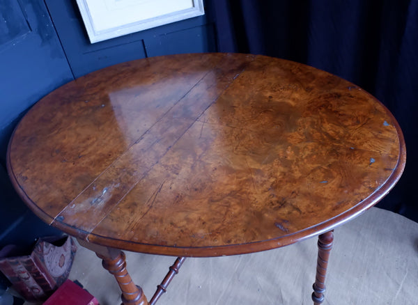 Antique Victorian WALNUT Drop Leaf Dining Sutherland Centre Side Table