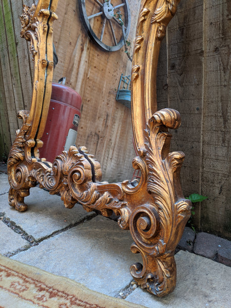 Gold Gilt French Louis Vintage Antique Style Ornate OVERMANTEL Tall Wall Frame Full Length Mirror