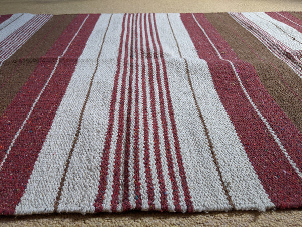 New 90x150cm Cream INDIAN KILIM KELIM 100% COTTON Aztec Design HAND WOVEN Carpet Rug Runner