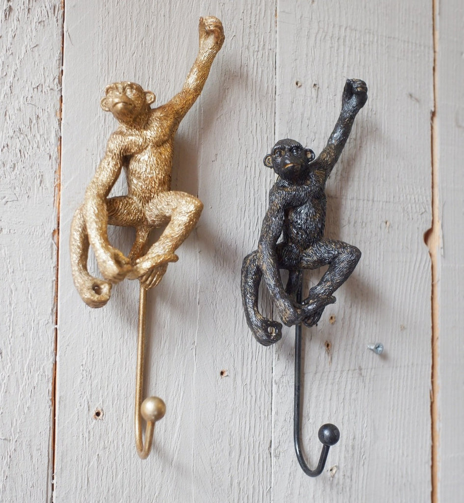 New GOLD Brown Hanging MONKEY Vintage Shabby Chic Metal Rustic Coat To –  Riverside Interiors