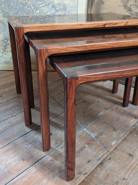 Vintage Retro Rosewood 1960's KAI KRISTIANSEN Nest Of 3 DANISH Coffee Tables